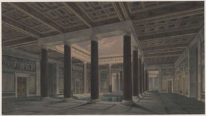 Orianda Palace in Crimea. Antique Design. Large Atrium by Karl Friedrich Schinkel