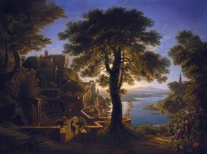 Castle on the River by Karl Friedrich Schinkel