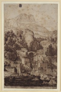 City of Amalfi on the Gulf of Salerno by Karl Friedrich Schinkel