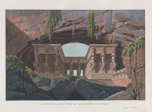 Stage Design for the Opera Die Zauberflöte by Wolfgang Amadeus Mozart by Karl Friedrich Schinkel