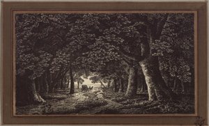 Forest Path with a Carriage by Karl Friedrich Schinkel