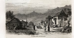 The camp creole, at Port Louis, drawing by Karl Girardet, to illustrate Alfred Verney