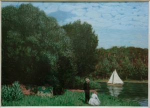 Landscape with Sailboat by Karl Hofer