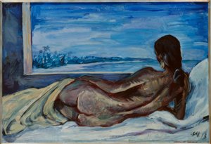 Reclining Female Nude by Karl Hofer