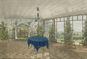 Winter Garden in the Pavlino Estate of Vielgorsky