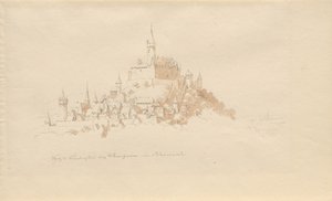 Lindenfels Castle near Weinheim in the Odenwald by Karl Julius Von Leypold