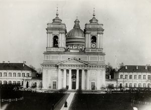 The Trinity Cathedral of the Saint Alexander Nevsky Lavra in Saint Petersburg by Karl Karlovich Bulla