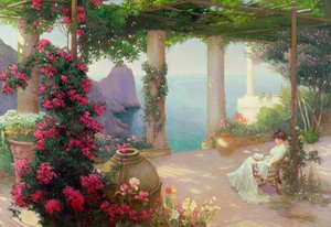 The Terrace, Capri by Karl Maria Schuster