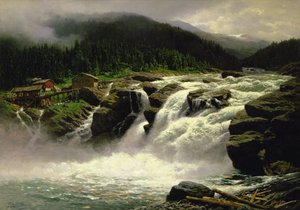 Norwegian Waterfall, at Lofor in Valders