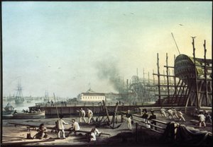 The Admiralty Naval Shipyard in Saint Petersburg by Karl Pavlovich Beggrov