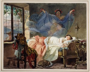 Dreams of a Young Girl at Daybreak by Karl Pavlovich Bryullov