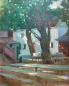 Sunlights (Beer Garden in Dachau) by Karl Schmoll von Eisenwerth