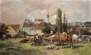 A Market by a Village