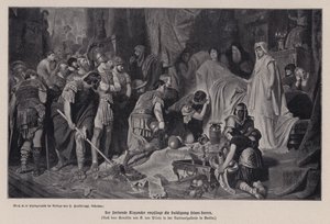 The dying Alexander the Great receiving the homage of his army, Babylon, 323 BC by Karl Theodor von Piloty