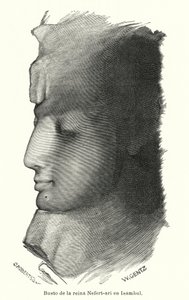 Bust of the Ancient Egyptian Queen Nefertari, Wife of Ramesses the Great, Abu Simbel