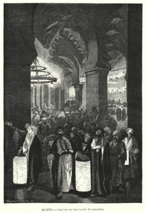 Evening prayers during Ramadan, Egypt by Karl Wilhelm Gentz