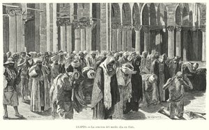 Midday prayers in Asyut, Egypt by Karl Wilhelm Gentz