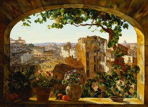 Piazza Barberini, Rome by Karl von Bergen