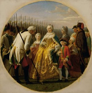 The Muster at Solenau in 1749 by Karl von Blaas