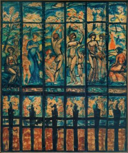 Design for Stained Glass Window by Karoly Kernstok