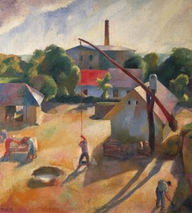 A Peasant Village by Karoly Patko