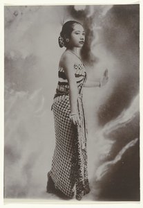 Studio Portrait of a Javanese Dancer with Background Light Effects by Kassian Cephas