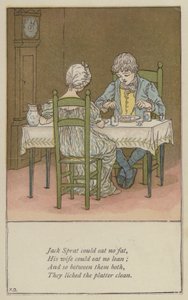 Jack Sprat could eat no fat by Kate (after) Greenaway