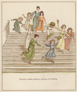 Kate Greenaway illustration for The Pied Piper of Hamelin by Robert Browning