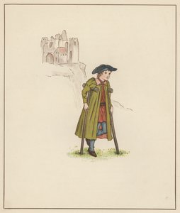 Kate Greenaway illustration for The Pied Piper of Hamelin by Robert Browning by Kate (after) Greenaway
