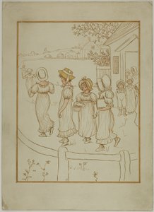 Girls Going Down a Lane