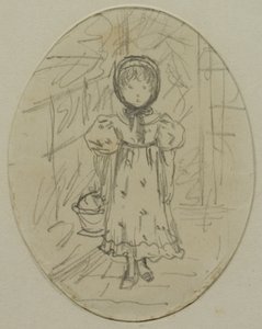 Little Girl in a Garden by Kate Greenaway