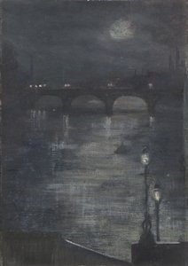Moonlight on the Thames, London