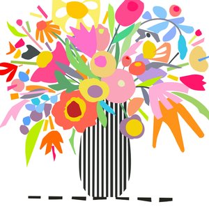 Flowers and Stripes 1, 2024