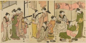 Around the Kotatsu by Katsukawa Shuncho