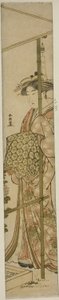 Courtesan Admiring Chrysanthemums by Katsukawa Shuncho