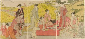 Picnic Party at Hagidera by Katsukawa Shuncho