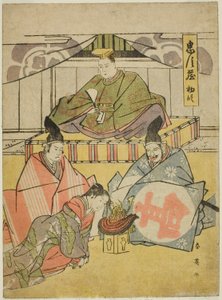 Act One: Tsurugaoka Hachiman Shrine from the play Chushingura (Treasury of the Forty-seven Loyal Retainers) by Katsukawa Shun
