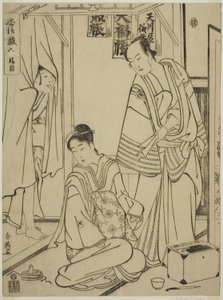 Act Ten: The Amakawaya House from the play Chushingura (Treasury of the Forty-seven Loyal Retainers) by Katsukawa Shun