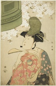 Actor Nakayama Tomisaburô as a Shirabyôshi Dancer in “The Maiden at Dôjô Temple” by Katsukawa Shun
