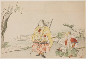 Empress Jingu and Her Minister Takenouchi no Sukune by Katsukawa Shun