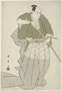 Momonoi Wakasanosuke Drawing a Sword by Katsukawa Shunei