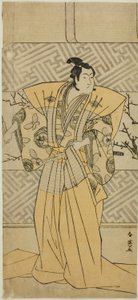 The Actor Iwai Hanshiro IV as Soga no Goro Tokimune in the Play Koi no Yosuga Kanegaki Soga, Performed at the Ichimura Theater in the First Month, 1789 by Katsukawa Shun