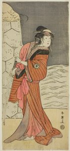 The Actor Iwai Hanshiro IV as Yaegushi no Oroku in the Play Keisei Kogane no Hakarime, Performed at the Kawarazaki Theater in the Third Month, 1792 by Katsukawa Shun