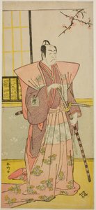 The Actor Ichikawa Omezo I as Koyurugi Motomenosuke in the Play Haru no Nishiki Date-zome Soga, Performed at the Nakamura Theater in the First Month, 1790 by Katsukawa Shunkо̄