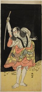 The Actor Nakamura Nakazo I as Ippei in the Play Koi Nyobo Somewake Tazuna, Performed at the Ichimura Theater in the Eighth Month, 1778 by Katsukawa Shunkо̄
