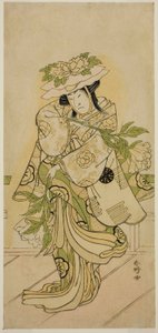 The Actor Nakamura Nakazo I in a Shak-kyo Dance in the Play Aioi Jishi, Performed at the Ichimura Theater in April 1784 by Katsukawa Shunkо̄