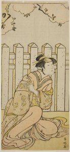 The Actor Osagawa Tsuneyo II as Onoe in the Play Haru no Nishiki Date-zome Soga, Performed at the Nakamura Theater in April, 1790 by Katsukawa Shunkо̄
