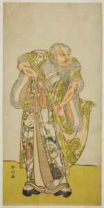 The Actor Sakata Hangoro II as Hige no Ikyu in the Play Shida Yakata Yotsugi no Hikibune, Performed at the Ichimura Theater in the Fifth Month, 1782 by Katsukawa Shunkо̄