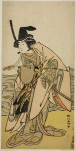 The Actor Yamashita Kinsaku II as Lady Kikusui in the Play Kaeribana Eiyu Taiheiki by Katsukawa Shunkо̄
