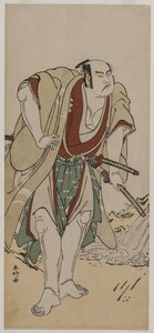 Otani Hiroji III as a Samurai Standing Beside a Stream by Katsukawa Shunko